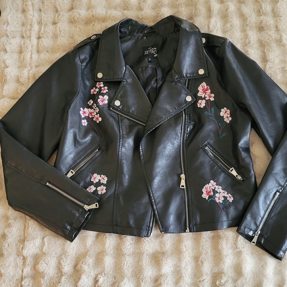 Sz XL | Urban Retro Faux Leather Jacket
